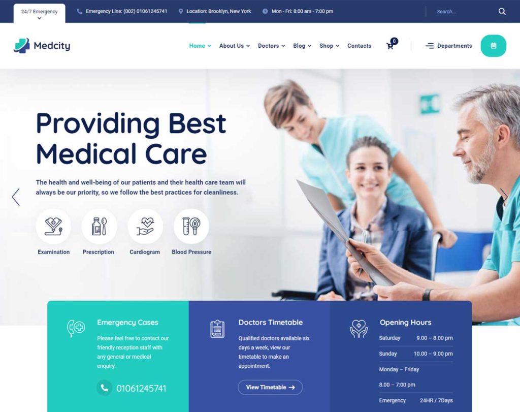 Medcity - WordPress theme for Medical Clinic