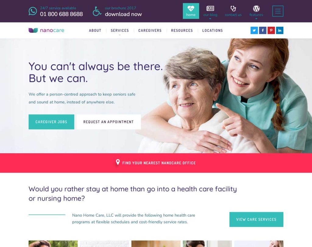 NanoCare - Home Health Care, Medical Care WordPress Theme