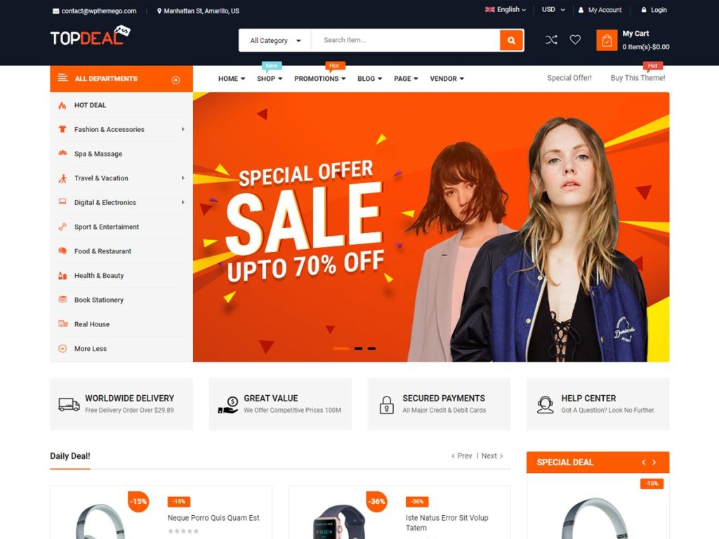 TopDeal | Multi Vendor Marketplace Elementor WooCommerce WordPress Theme