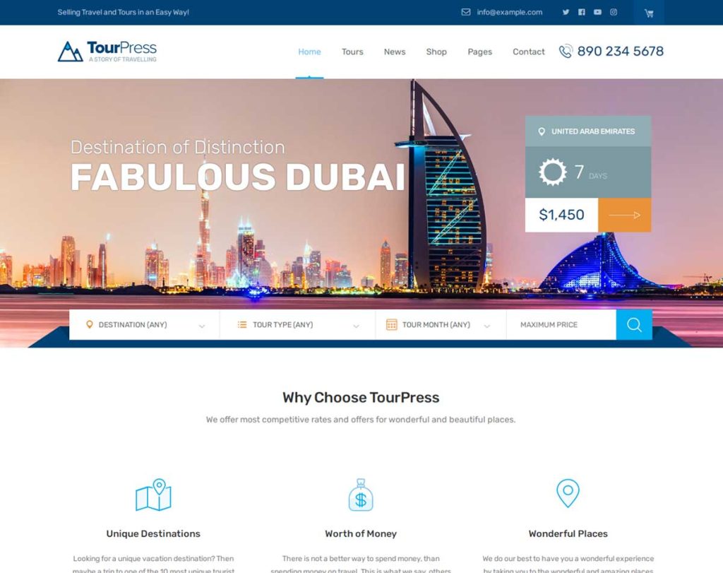 Best WordPress Theme For Travel Agency