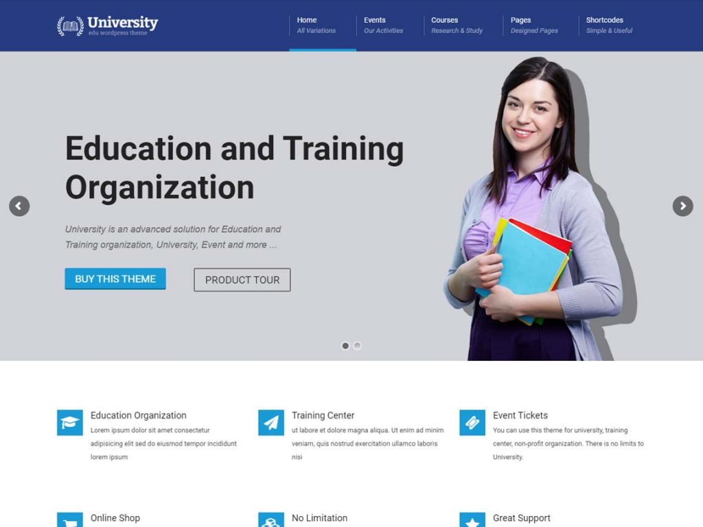 University | Best WordPress Theme for Elearning