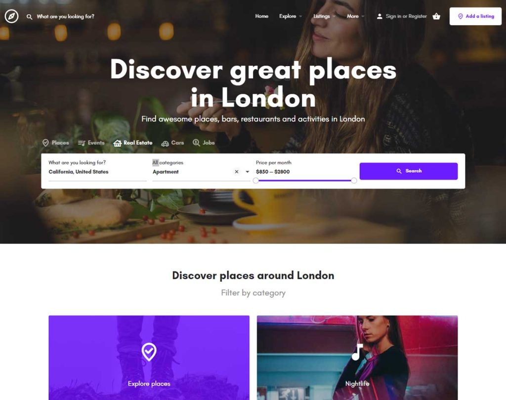 MyListing - Directory & Listing WordPress Theme