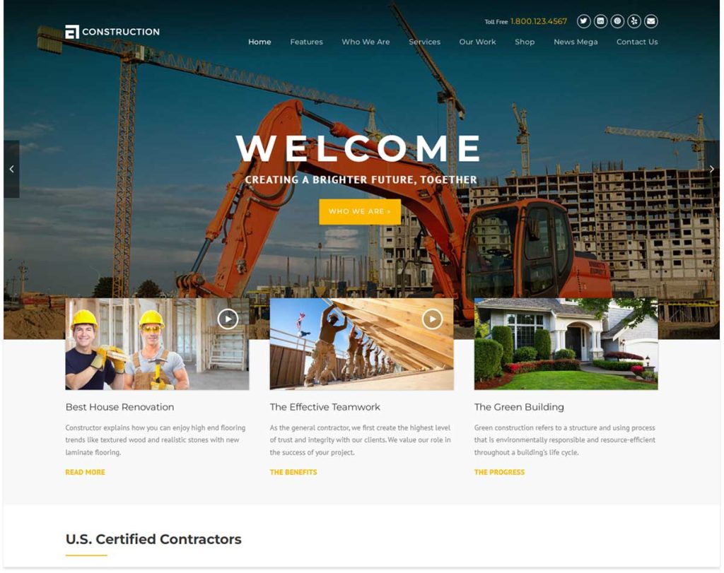 Construction – Best WordPress Theme for Architecture