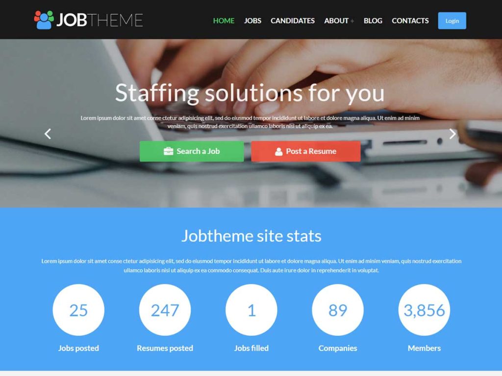 Job Portal - Responsive job listing WordPress theme