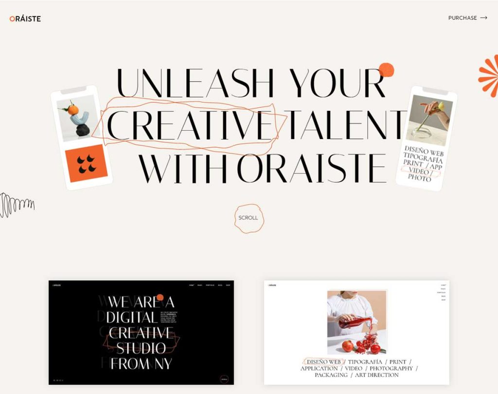 Oráiste | Best WordPress Theme for Portfolio Website