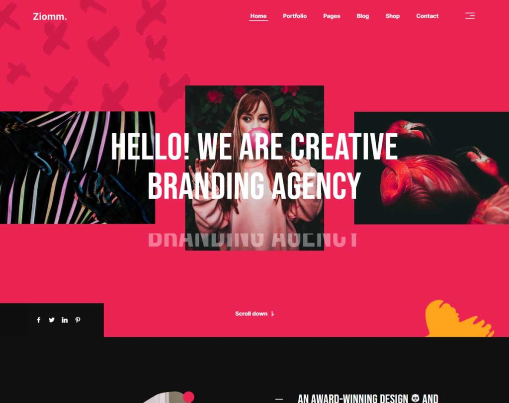 Ziomm | Creative Agency & Portfolio WordPress Theme