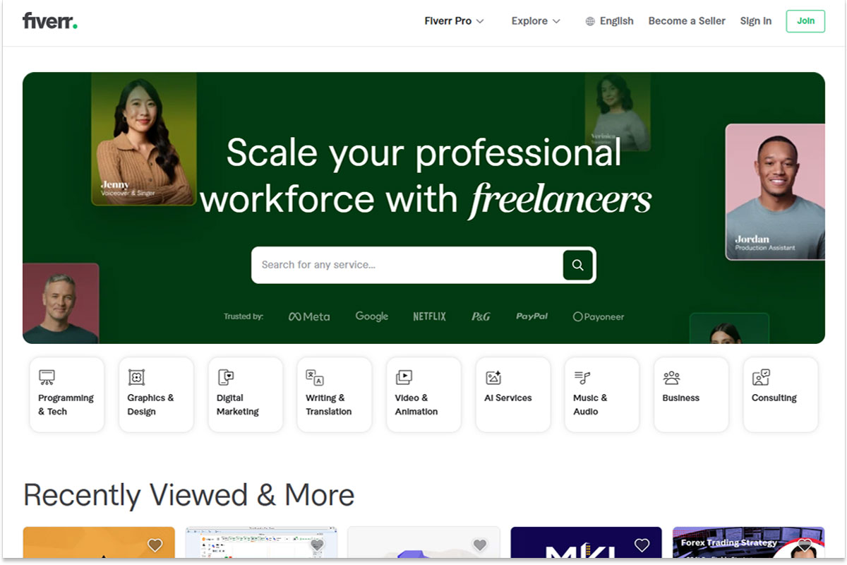 Fiverr best freelance marketplace