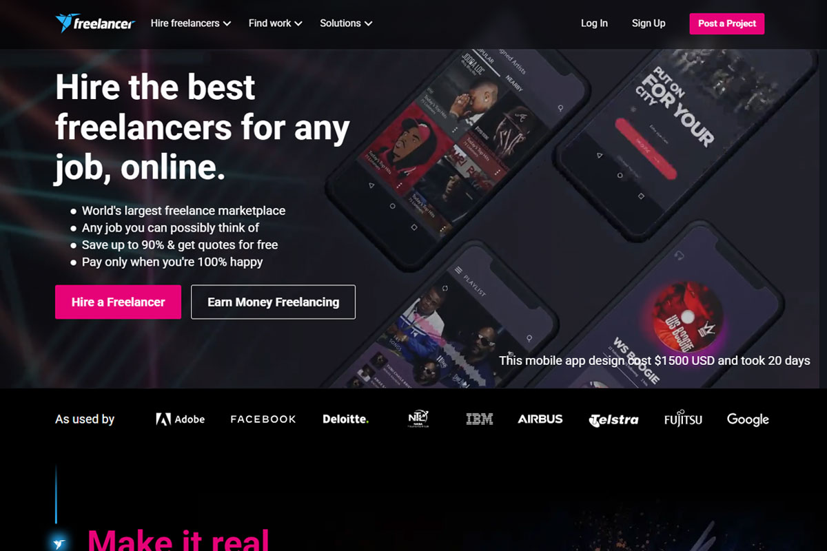 Freelancer top freelancing platform