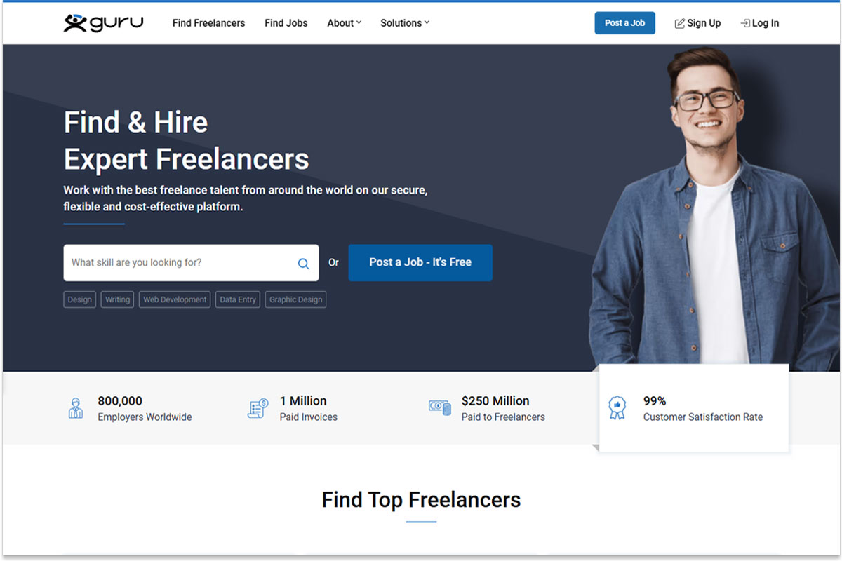Guru best site for freelancers