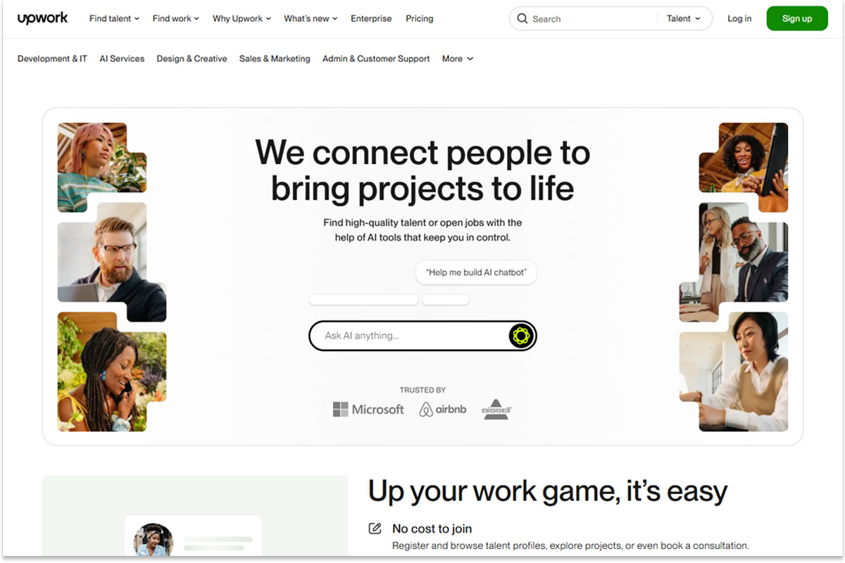 upwork top freelancing site