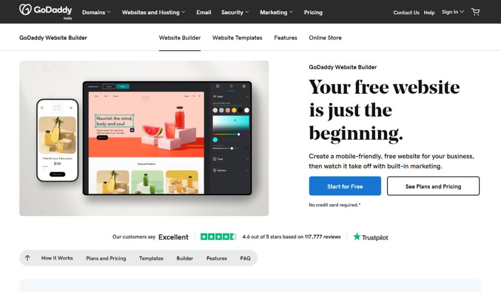 GoDaddy is a website builder