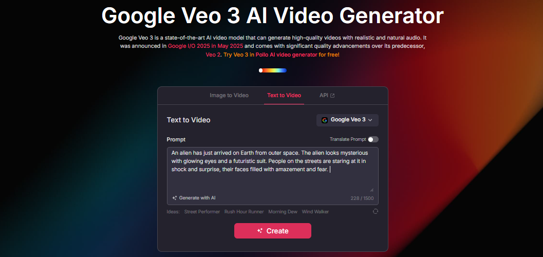 google veo3 video generator pollo ai